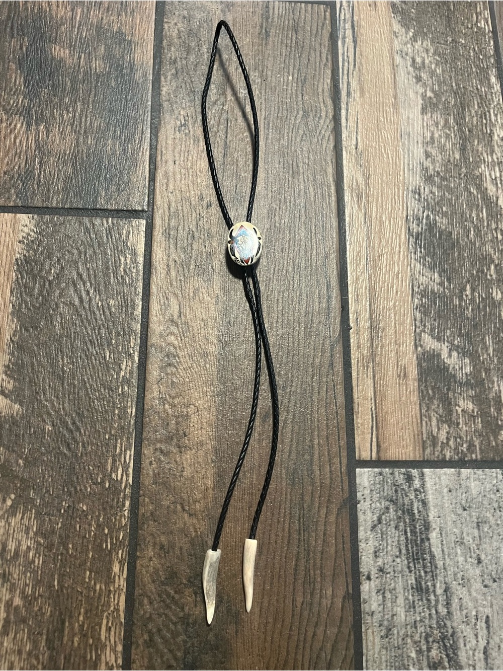 Western Style Bolo Tie with deer slab